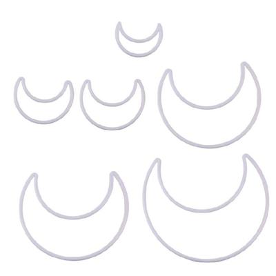 White Plastic Moon for Dream Catcher DIY Projects, Suitable for Artisanal and Creation Home Decorating