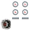 4PCS Brake Gasket Spacer Set for Electric Scooter and E Bike 6 Holes Disc Washer 25mm Suitable for 44MM Rotors Includes Screws