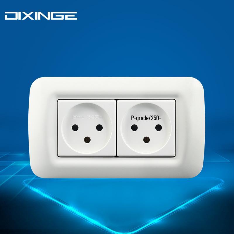 Israeli Type 118 White Single Gang 3-Pin 16A Wall Socket