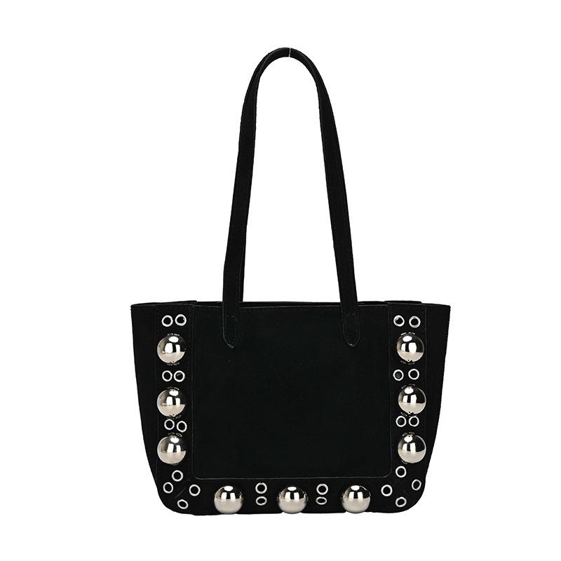 

Нишевый дизайн 2025 новая стильная и простая ручная горизонтальная сумка-подмышка тоут сумка на плечо для поездок на работу повседневная универсальная чёрный