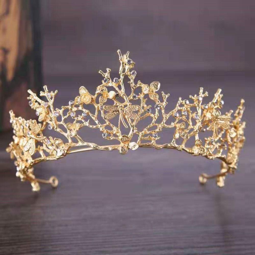 Bar Mitzvah Crown Metal Princess Crowns Rhinestone Bride Tiaras Retro Retro Crown  Hair Ornaments