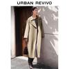 UR Women's Fall 2025 Elegant Sheepskin Belted Long Coat