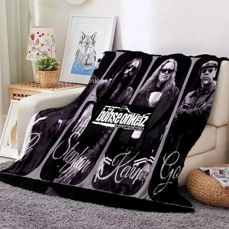 Germany Bhse Onkelz Flannel Throw Blanket Lightweight  Warm Perfect for Sofa Bed Office Car or Knee Pads