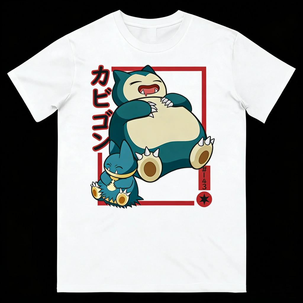 T-shirt Pokemon Gonbe Evoluzione Cotone Puro Manica Corta Uomo Donna Moda Primavera Estate Camicia Casual