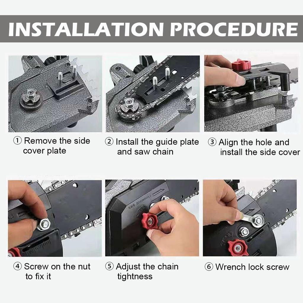 1800W 8 Inch Electric Chain Saw Brushless Chainsaw Cordless Wood Cutter Chain Saw Woodworking Power Tool