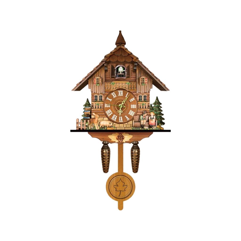 Traditional Black Forest Chalet Clock Charming Home Décor Imitation Wood Style Cuckoo Clock CM003