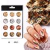 12 Grid Nail Art Ultra-thin Gold Silver Tin Foil 3D Glitter DIY Nail Art UV Gel Polish Nail Decoration Tool Nail Art Foil