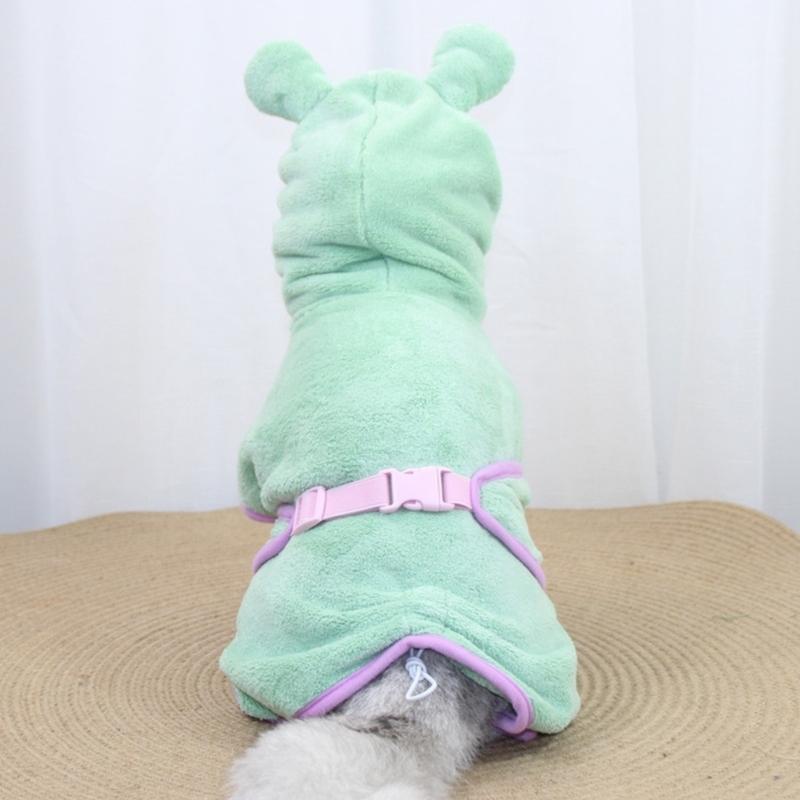 High Absorbent Cat Bathrobe for Dog Pet Bath Towel Quick Dry Bath Coat Soft Bath Robe for Medium Large Dogs Pet Clothes