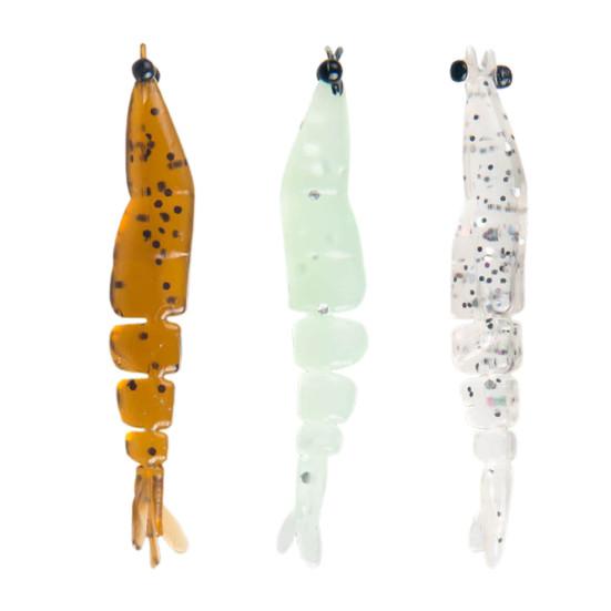 20Pcs Fishing Baits Soft Lures Realistic Looking Bright Color Natural Swimming Posture Luminous Shrimp Baits Artificial Lures Set