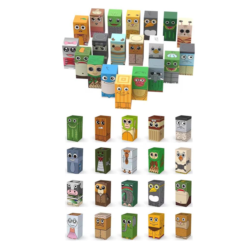 Tung Tung Tung Sahur Italian Brain Rot Animals Tralalero Tralala Shark Magnetic Building Blocks