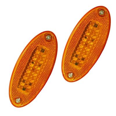 2KS LED Obrysová světla Přívěs 24V Vodotěsná Jantarová Kuřecí světla Náklad Boční obrysová světla – Univerzální montáž