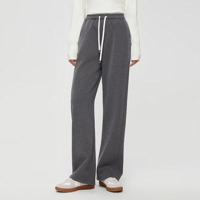 Women's High-Waist Solid Color Casual Long Pants