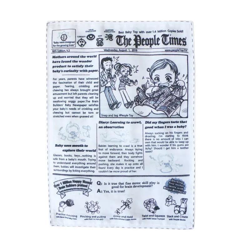 Interactive Squeaky Dog Toy Crinkle Paper Newspaper Playing Cards for Small Dogs Puppy Chew Toy белый