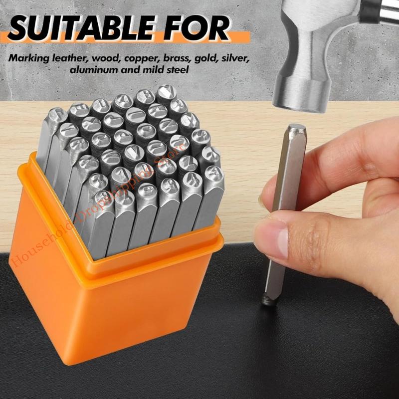 37 Pcs Letter Set Number Stamping Set Stamping Tool For Leather Crafting Jewelry Engraving And Metal Stamping