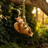 Unique Yard Decor for Garden Lovers Climbing Animal Solar Light, Resin Statue with Lantern, Fence Lights Hanging Light Outdoor Tree Decoration