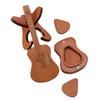 Wooden Material Guitar Picks Storage Portable Size Guitar Pick Case  Musician Storage