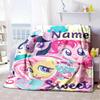 Little Pony (8) Customize Your Name Blanket Multi-purpose Customizable Blanket Soft & Cozy Suitable for Nap Picnics Living Room Chair