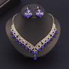 Gorgeous Crystal Bridal Jewelry Sets for Women Luxury Earrings Necklace Sets Bride Wedding Dress Jewelry Set Costume Accessories