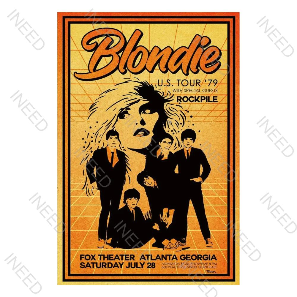 INEED Rétro Vintage Rock N Roll Groupe Panneau en Étain Affiche de Musique Plaque Décorative Plaque en Métal Pour Cave d'Homme Club Décor Mural Maison