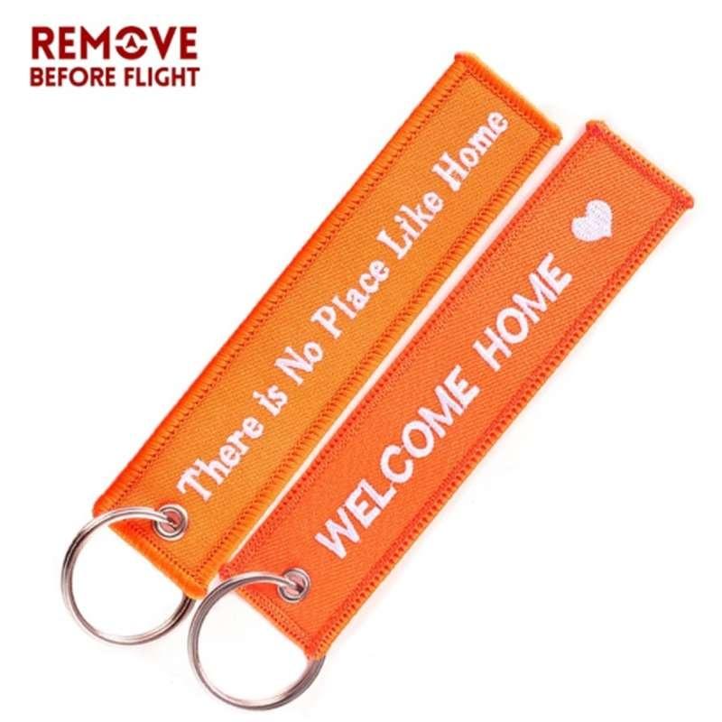 Odebrat před odletem Vítejte doma Dopis Keychain Nejlepší dárek pro rodinné přívěsky na klíče
