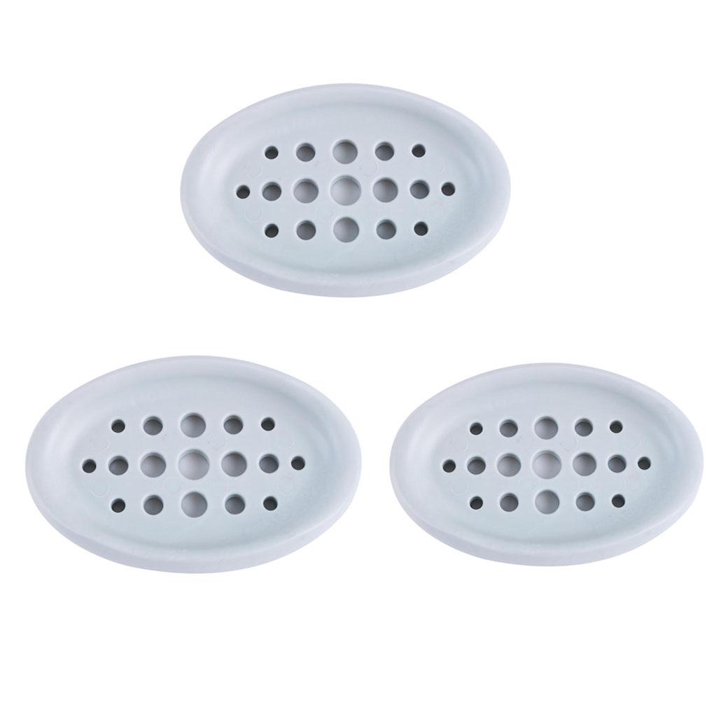 1 szt./3 szt. Silikonowa mydelniczka z odpływem Antypoślizgowa podstawa Uchwyt na mydło na blat łazienkowy Szybko odprowadzająca wodę Płytka Taca