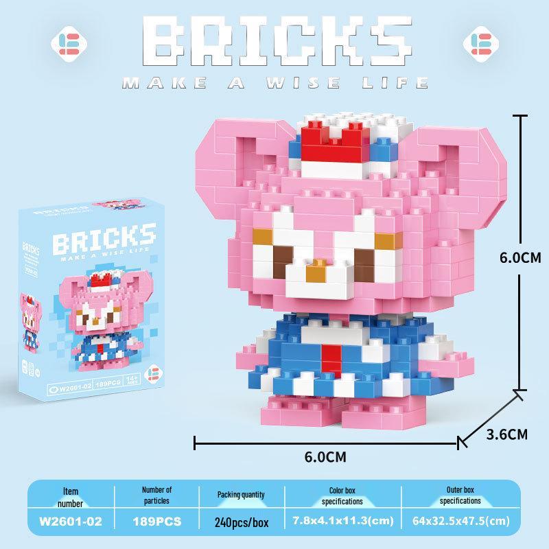 Children's Cartoon Building Blocks Set - Micro-Particle Assembly Girl Toy Gift
