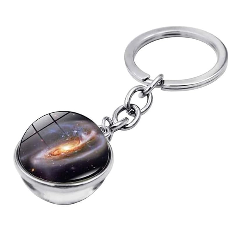 

[ALOHAMONI] planet key ring earth month solar planet universe galaxy world map globe vintage night light Luminous shine ball type key chain key ring
