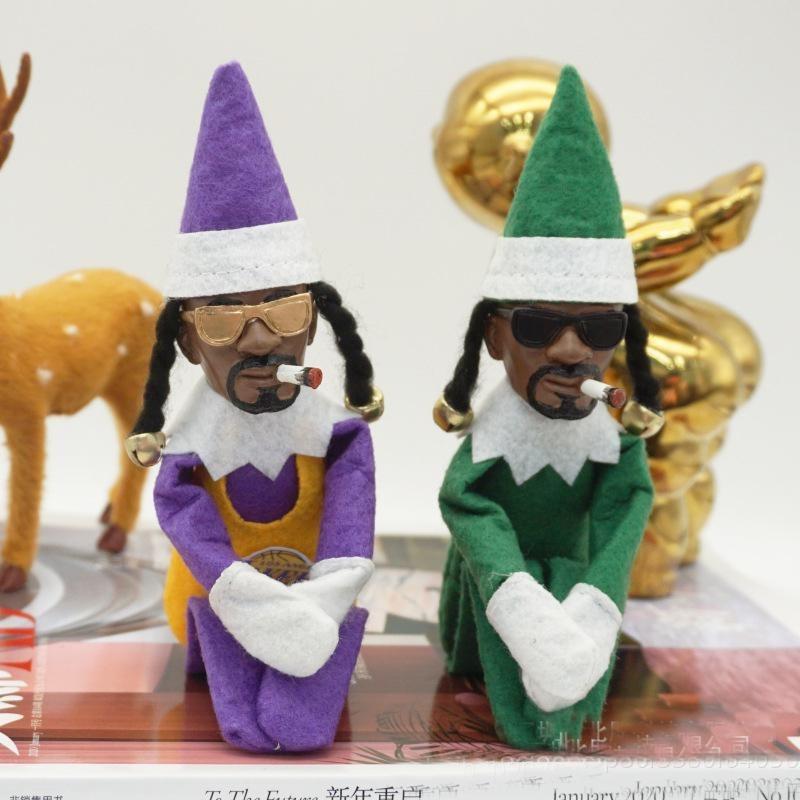 

Рождественская игрушка Snoop on A Stoop, солнцезащитные очки, сигарета, забавное украшение, украшение для дома, новинка, игрушка-подарок на Новый год