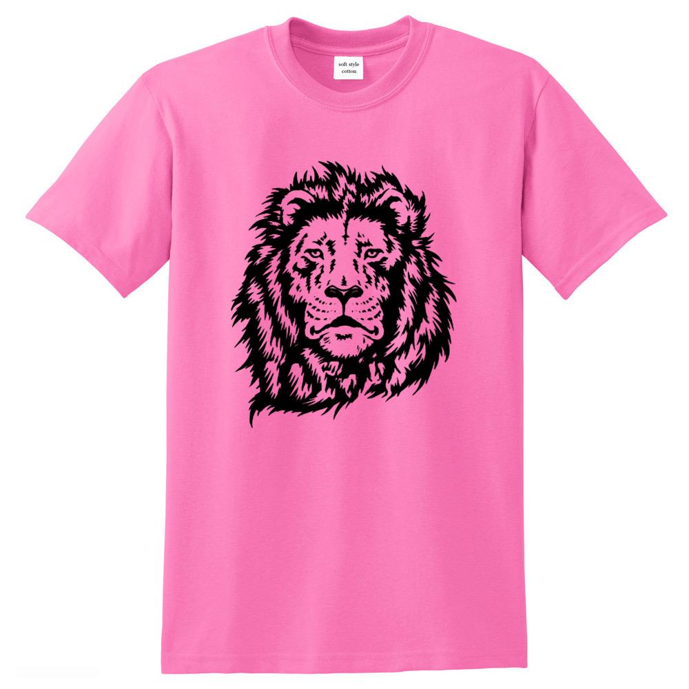 Lion print cool men t shirt mens 100 cotton short sleeve casual loose style tshirt oneck tshirt male man tee shirts