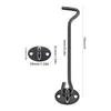 2pcs Black Crescent window lock Cabin Hooks Eye Latch Stainless Steel safety switch 3/4/6/8/10/12/14/16inch Holder with screws