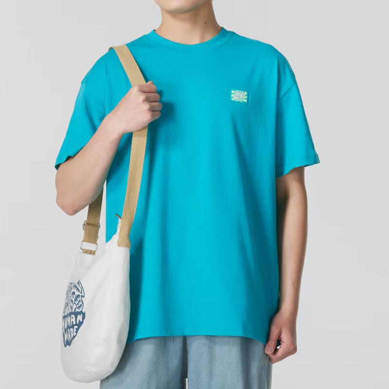 Nike Printed Pattern Training Fashion Casual Sports Comfortable Loose Round Neck Short Sleeve T-Shirt Men Tops Peacock-Blue FV3721345