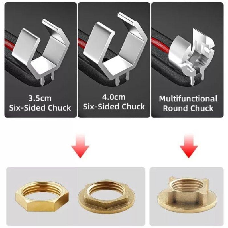 Universal Adjustable Aluminium Alloy Double-headed Wrench Multifunctional Bath Wrench Bathroom Repair Hand Tool