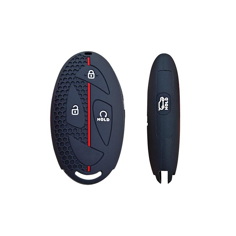 

Мягкий резиновый силиконовый чехол-накладка для защиты ключа-брелока автомобиля для Hyundai Grandeur GN7 Kona Ev 2023 2024 Smart Romote Аксессуары