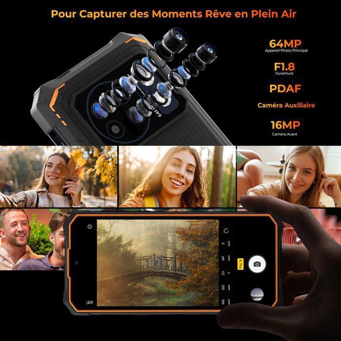 Smartphone incassable - HOTWAV - Cyber 13 - 16Go RAM - 128Go ROM - Batterie 10800mAh