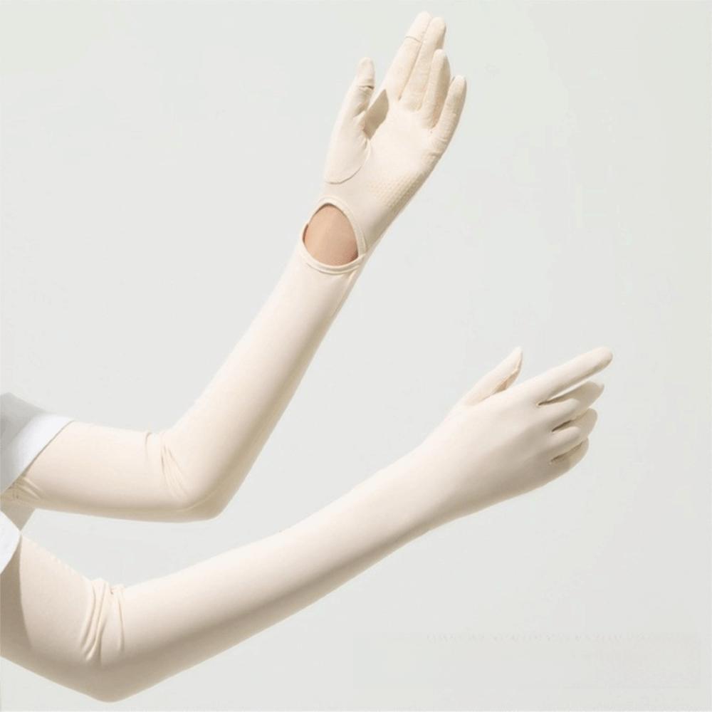 Breathable UV Protection Sun Protection Gloves Long Gloves Touchscreen Ice Silk Sleeve Ice Silk Bicycle Gloves Driving