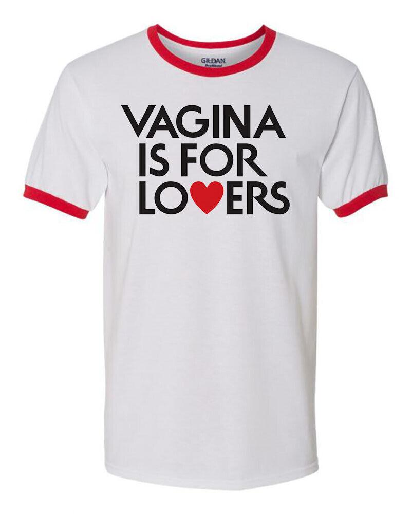 Unisex Tee T-shirt Cotton Novelty 70s Retro Funny Vagina is for Lovers XXXL