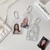 Snowflake Photo Photocard Frame Love Heart Pendant Idol Card Display Protector  School Stationery