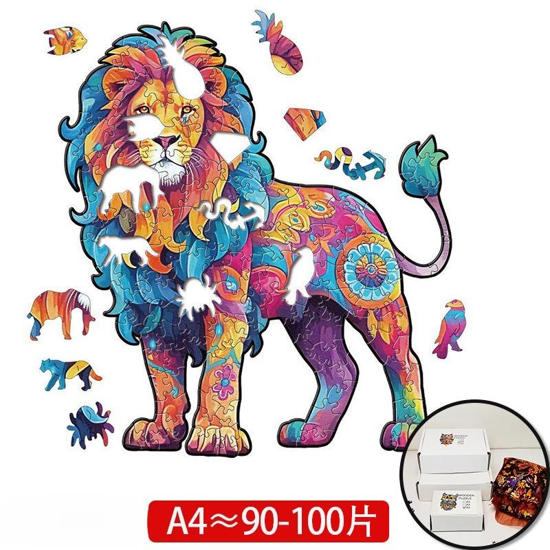 Colorful Peacock Wooden Jigsaw Puzzle - Unique DIY Animal Gift for Kids