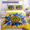 Set Biancheria da Letto 3 Pezzi con Stampa Pattern Borussia Dortmund Morbido Delicato sulla Pelle Lavabile Copripiumino e Federe Set Stagione Unica Camera da Letto