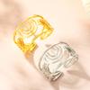 Dawapara Je Menorah Ring Jerusalem Symbol Hanukkah Chanukah Gift Judaic Jewelry Stainless Steel Adjustable Rings
