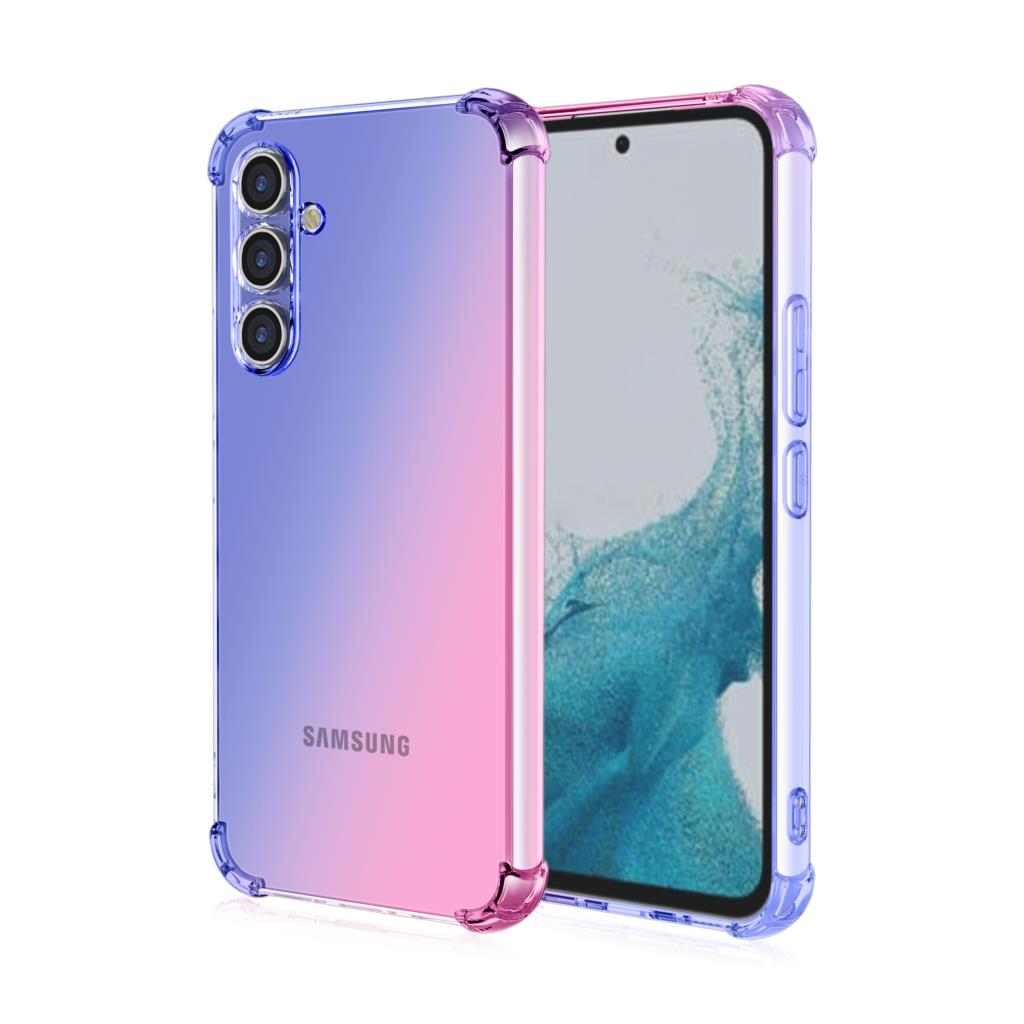 Soft Silicone Case For Samsung Galaxy A17 A07 A55 A35 A25 A15 A14 A13 A12 A24 Clear Gradient Airbag Soft TPU Shockproof Cover