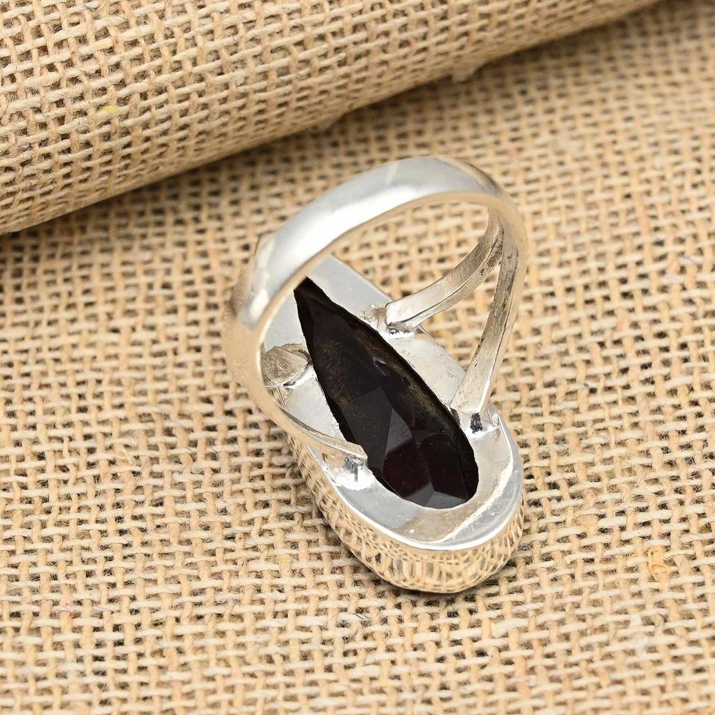 Red Garnet Gemstone Handmade Solid 925 Sterling Silver Jewelry Ring For Wedding Gift