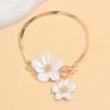 Golden Oil-Dripped Foot Chain Adjustable Beach Jewelry Simple Flower Pendant Anklet  Summer