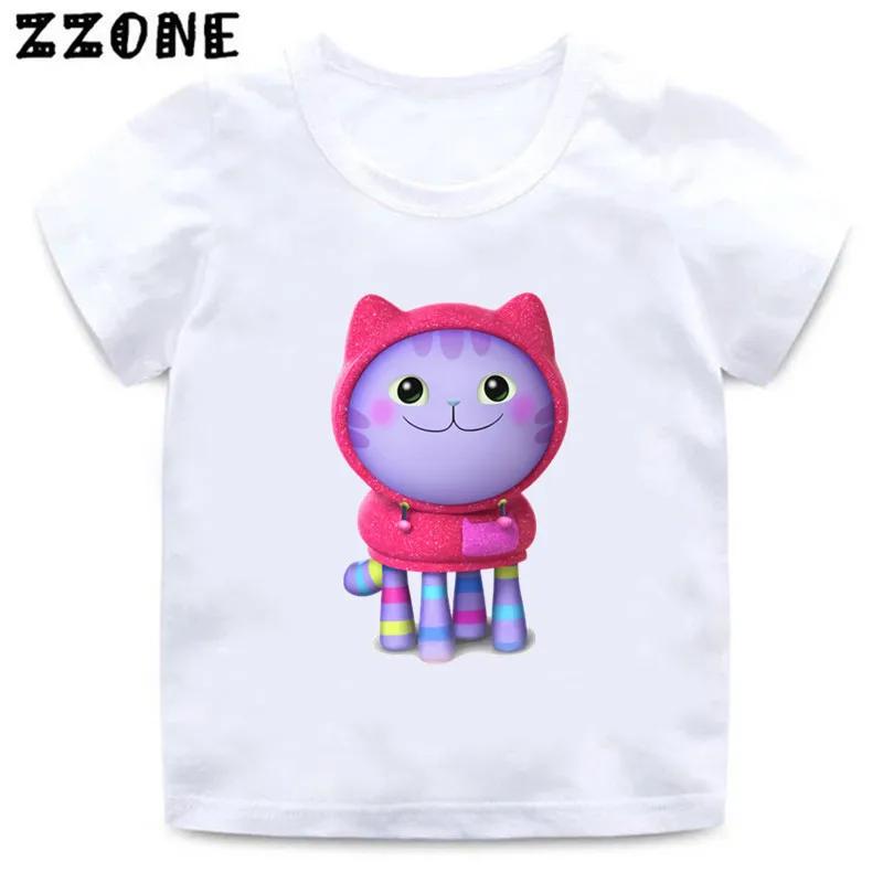 Girls Clothes Cute Gabbys Doll House Cartoon Kids Funny T-Shirts Baby Boys T Shirt Summer Short Sleeve Children Tops,ooo5456