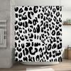 Animal Print Shower Curtain Jungle Leopard Pattern Bathroom Decor Wild Nature Theme Waterproof Fabric Liner for Home