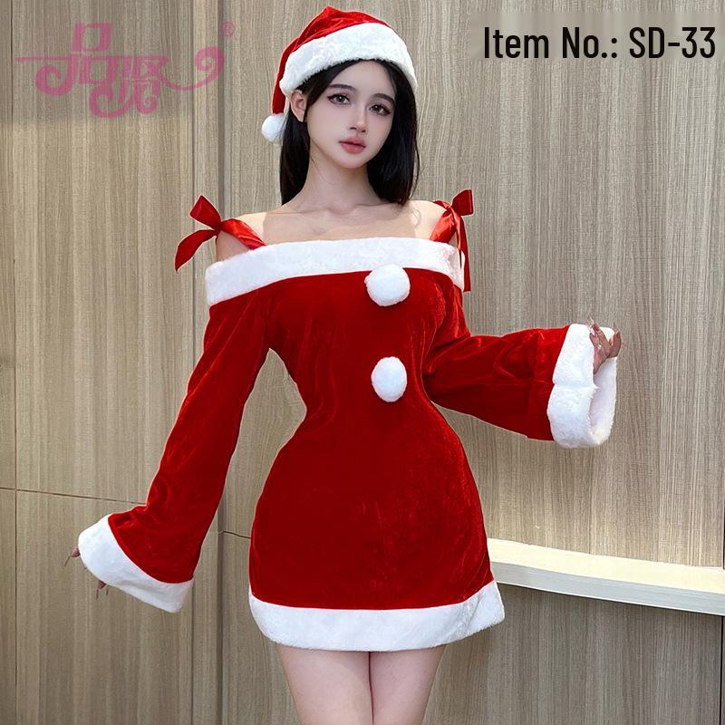 

2025 Золотий Оксамитовий Різдвяний Костюм Дівчини-Кролика - Сексуальний Костюм для Вечірки в Нічному Клубі One Size