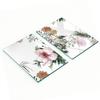Durable and Stylish Glass Kitchen Boards with Floral Pattern 2x40x52 Cm