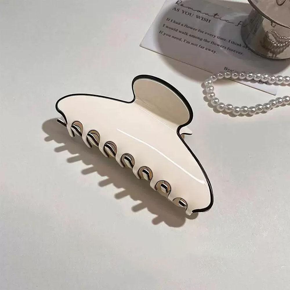 Semicircle Temperament Simple French Hair Clip Classic Black And White Large Hair Clip Hair Volume Pin Hair Accessories New