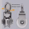 500kg Lifting Pulley with 2 Bearings 48mm Stainless Steel 304 Cable Wheel for Construction Rigging