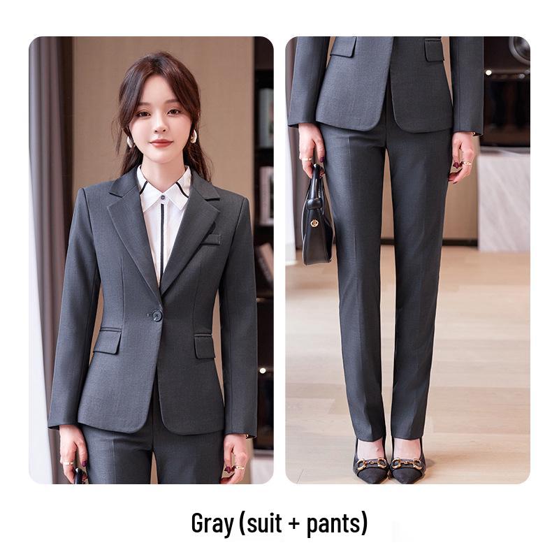 Zihong Women's High-End Career Suit - Spring/Autumn Temperament Style for College Interviews & Formal Wear